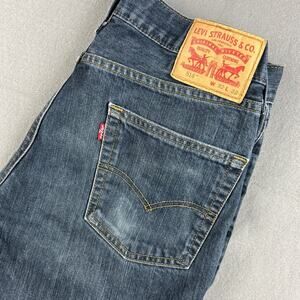 Levis 514 Jeans Mens 32x32 Blue Medium Wash Straight Leg Denim Regular Fit